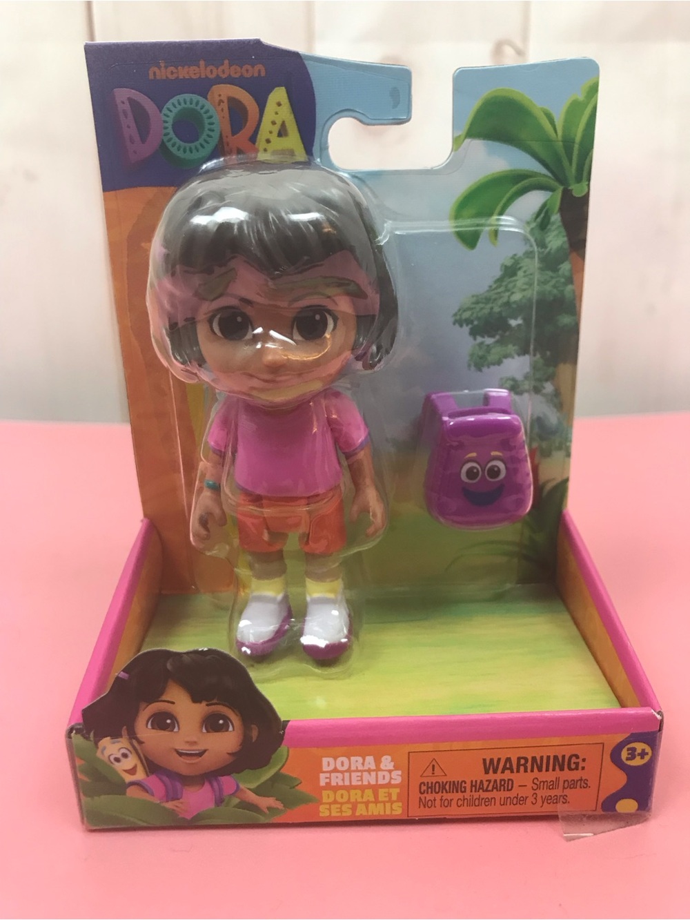 Nickelodeon Dora Dolls - Pink Dora Figure with Purple Backpack